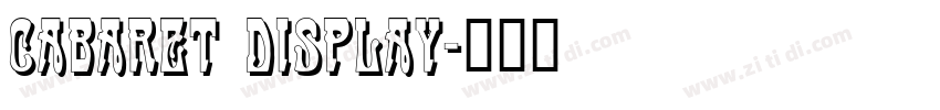 Cabaret Display字体转换
